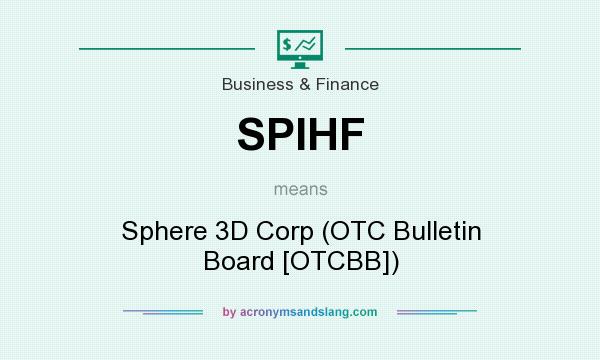 What does SPIHF mean? It stands for Sphere 3D Corp (OTC Bulletin Board [OTCBB])