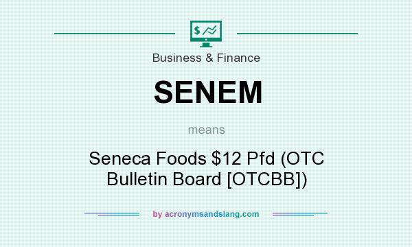 What does SENEM mean? It stands for Seneca Foods $12 Pfd (OTC Bulletin Board [OTCBB])