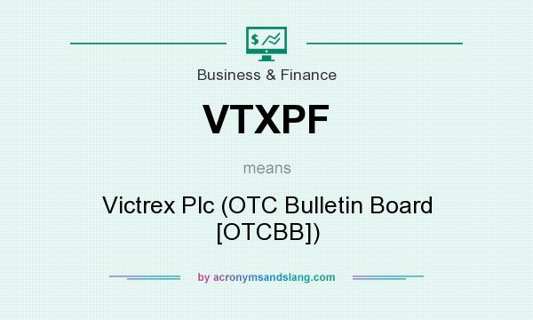 What does VTXPF mean? It stands for Victrex Plc (OTC Bulletin Board [OTCBB])