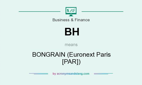 What does BH mean? It stands for BONGRAIN (Euronext Paris [PAR])