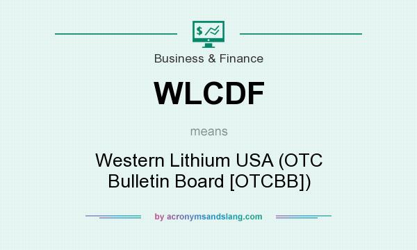What does WLCDF mean? It stands for Western Lithium USA (OTC Bulletin Board [OTCBB])