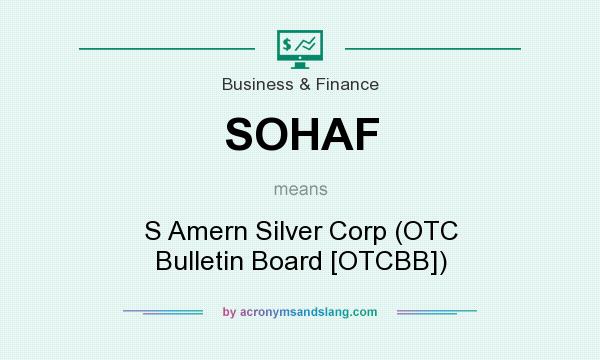 What does SOHAF mean? It stands for S Amern Silver Corp (OTC Bulletin Board [OTCBB])