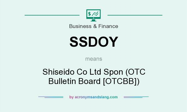 What does SSDOY mean? It stands for Shiseido Co Ltd Spon (OTC Bulletin Board [OTCBB])