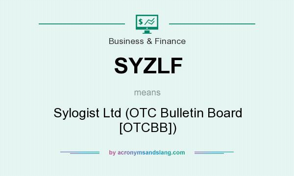 What does SYZLF mean? It stands for Sylogist Ltd (OTC Bulletin Board [OTCBB])