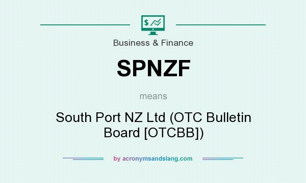 What does SPNZF mean? It stands for South Port NZ Ltd (OTC Bulletin Board [OTCBB])
