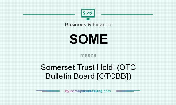 What does SOME mean? It stands for Somerset Trust Holdi (OTC Bulletin Board [OTCBB])
