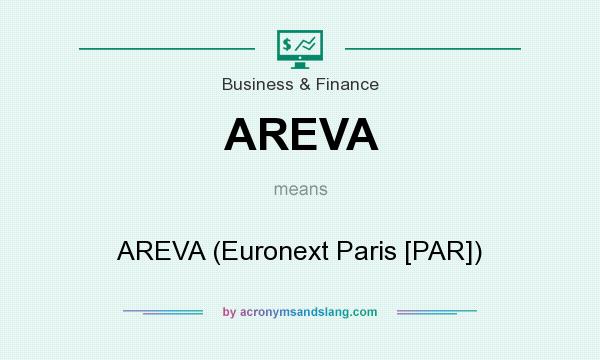 What does AREVA mean? It stands for AREVA (Euronext Paris [PAR])