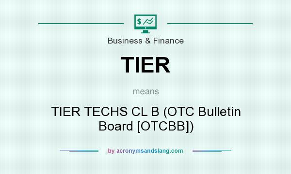 What does TIER mean? It stands for TIER TECHS CL B (OTC Bulletin Board [OTCBB])