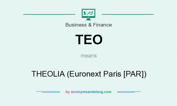 What does TEO mean? It stands for THEOLIA (Euronext Paris [PAR])