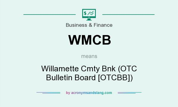 What does WMCB mean? It stands for Willamette Cmty Bnk (OTC Bulletin Board [OTCBB])