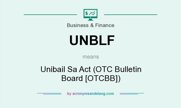 What does UNBLF mean? It stands for Unibail Sa Act (OTC Bulletin Board [OTCBB])