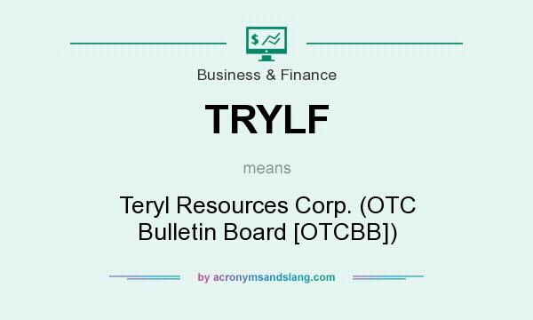 What does TRYLF mean? It stands for Teryl Resources Corp. (OTC Bulletin Board [OTCBB])