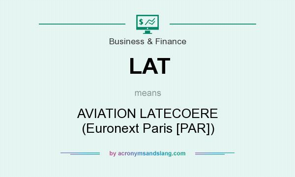 What does LAT mean? It stands for AVIATION LATECOERE (Euronext Paris [PAR])