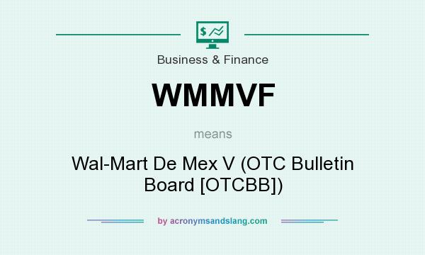 What does WMMVF mean? It stands for Wal-Mart De Mex V (OTC Bulletin Board [OTCBB])