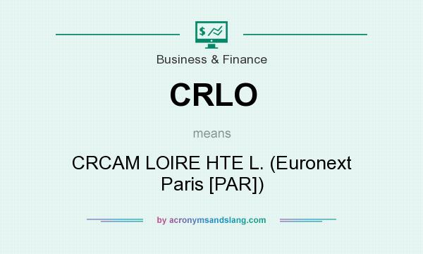 What does CRLO mean? It stands for CRCAM LOIRE HTE L. (Euronext Paris [PAR])