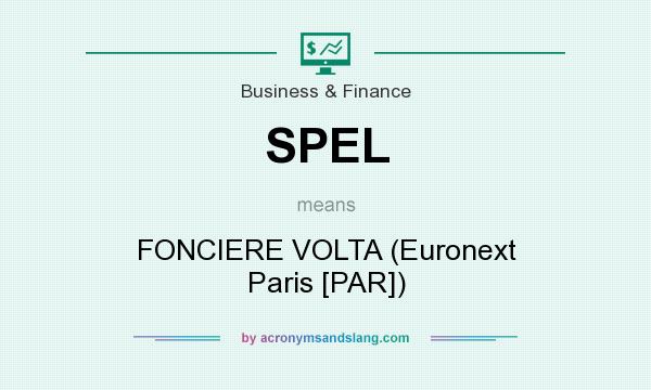 What does SPEL mean? It stands for FONCIERE VOLTA (Euronext Paris [PAR])