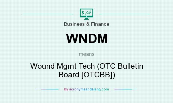 What does WNDM mean? It stands for Wound Mgmt Tech (OTC Bulletin Board [OTCBB])