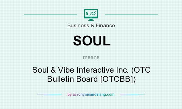 What does SOUL mean? It stands for Soul & Vibe Interactive Inc. (OTC Bulletin Board [OTCBB])