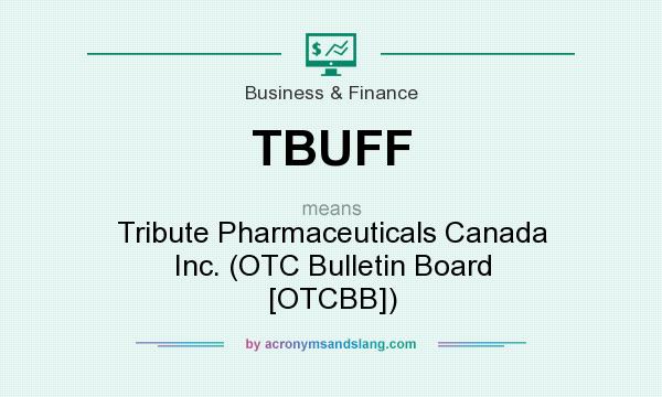 What does TBUFF mean? It stands for Tribute Pharmaceuticals Canada Inc. (OTC Bulletin Board [OTCBB])