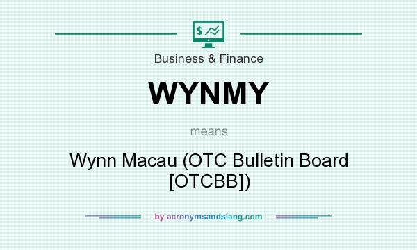 What does WYNMY mean? It stands for Wynn Macau (OTC Bulletin Board [OTCBB])