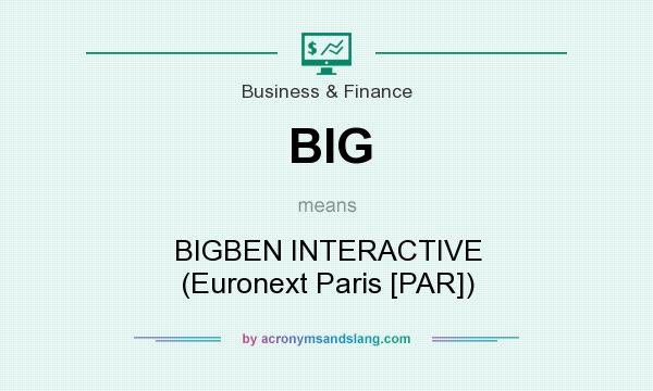 What does BIG mean? It stands for BIGBEN INTERACTIVE (Euronext Paris [PAR])