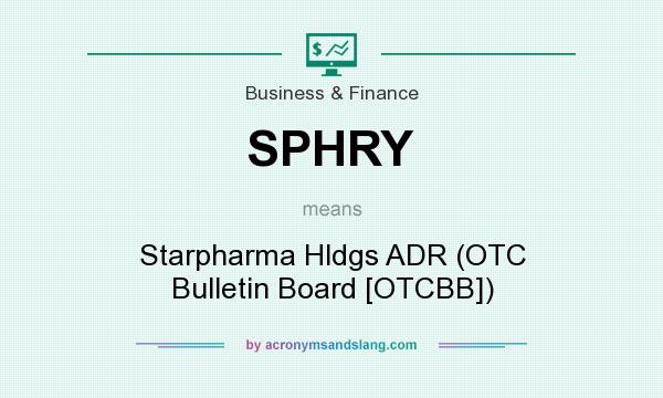 What does SPHRY mean? It stands for Starpharma Hldgs ADR (OTC Bulletin Board [OTCBB])