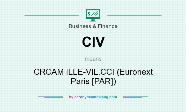 What does CIV mean? It stands for CRCAM ILLE-VIL.CCI (Euronext Paris [PAR])