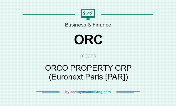 What does ORC mean? It stands for ORCO PROPERTY GRP (Euronext Paris [PAR])