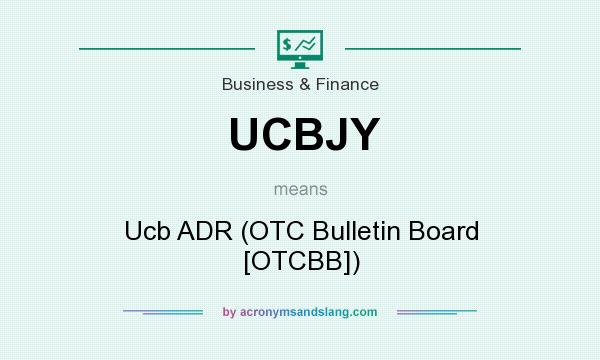 What does UCBJY mean? It stands for Ucb ADR (OTC Bulletin Board [OTCBB])