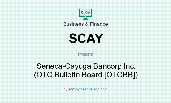 What does SCAY mean? It stands for Seneca-Cayuga Bancorp Inc. (OTC Bulletin Board [OTCBB])