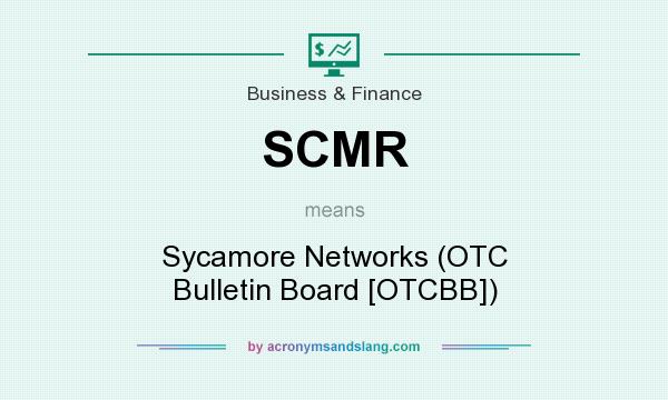 What does SCMR mean? It stands for Sycamore Networks (OTC Bulletin Board [OTCBB])