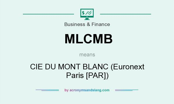 What does MLCMB mean? It stands for CIE DU MONT BLANC (Euronext Paris [PAR])
