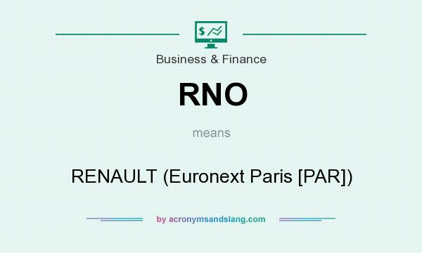 What does RNO mean? It stands for RENAULT (Euronext Paris [PAR])