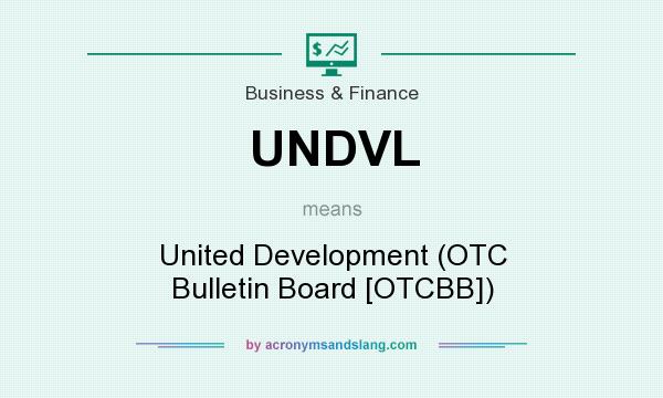 What does UNDVL mean? It stands for United Development (OTC Bulletin Board [OTCBB])