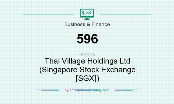 What does 596 mean? It stands for Thai Village Holdings Ltd (Singapore Stock Exchange [SGX])