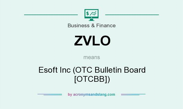 What does ZVLO mean? It stands for Esoft Inc (OTC Bulletin Board [OTCBB])