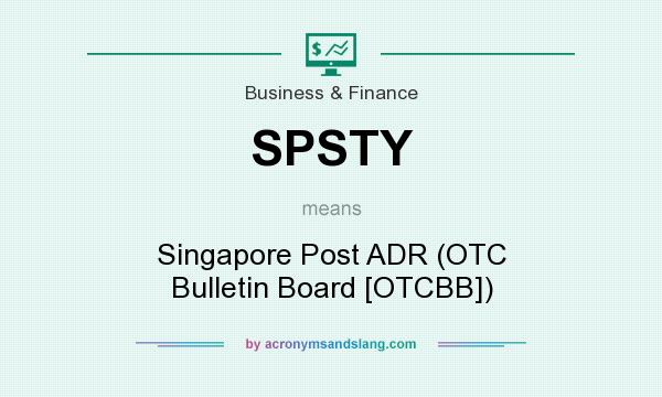 What does SPSTY mean? It stands for Singapore Post ADR (OTC Bulletin Board [OTCBB])