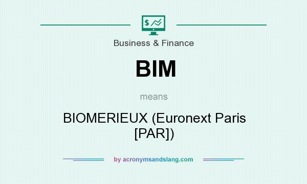 What does BIM mean? It stands for BIOMERIEUX (Euronext Paris [PAR])