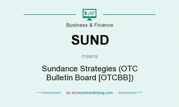 What does SUND mean? It stands for Sundance Strategies (OTC Bulletin Board [OTCBB])