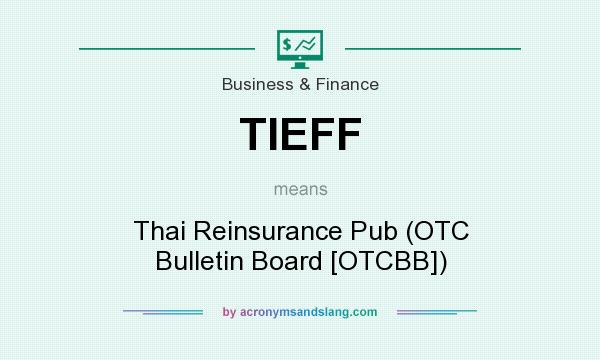 What does TIEFF mean? It stands for Thai Reinsurance Pub (OTC Bulletin Board [OTCBB])