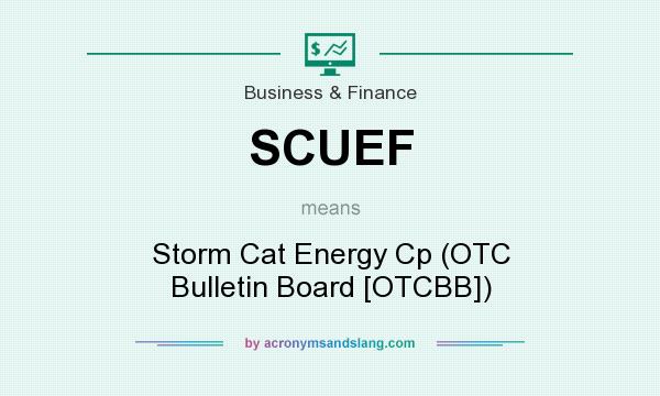 What does SCUEF mean? It stands for Storm Cat Energy Cp (OTC Bulletin Board [OTCBB])