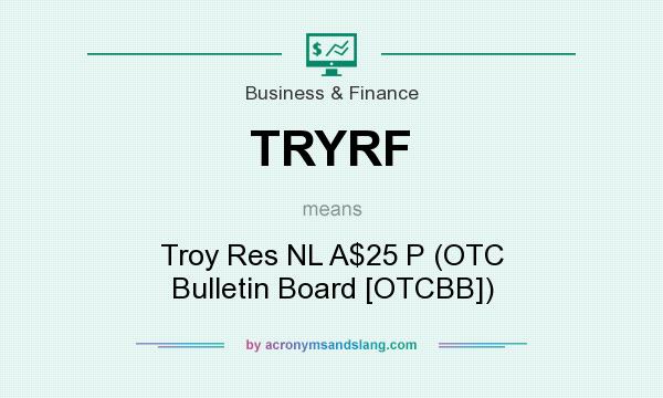 What does TRYRF mean? It stands for Troy Res NL A$25 P (OTC Bulletin Board [OTCBB])