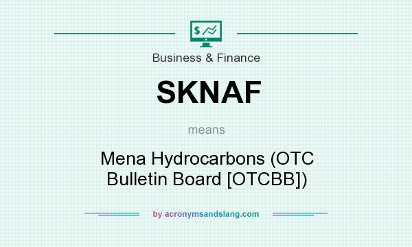 What does SKNAF mean? It stands for Mena Hydrocarbons (OTC Bulletin Board [OTCBB])