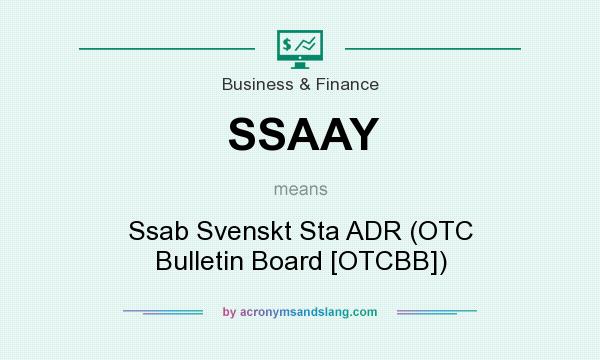 What does SSAAY mean? It stands for Ssab Svenskt Sta ADR (OTC Bulletin Board [OTCBB])