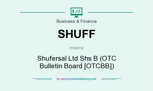 What does SHUFF mean? It stands for Shufersal Ltd Shs B (OTC Bulletin Board [OTCBB])
