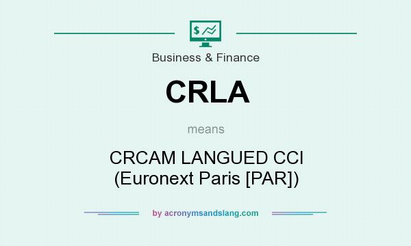 What does CRLA mean? It stands for CRCAM LANGUED CCI (Euronext Paris [PAR])