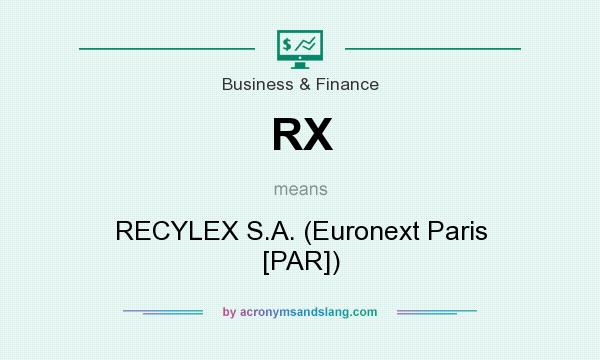 What does RX mean? It stands for RECYLEX S.A. (Euronext Paris [PAR])