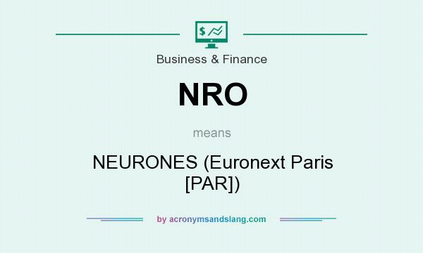 What does NRO mean? It stands for NEURONES (Euronext Paris [PAR])