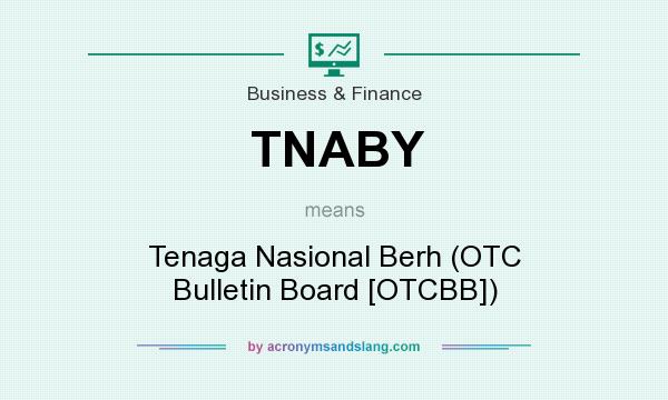 What does TNABY mean? It stands for Tenaga Nasional Berh (OTC Bulletin Board [OTCBB])