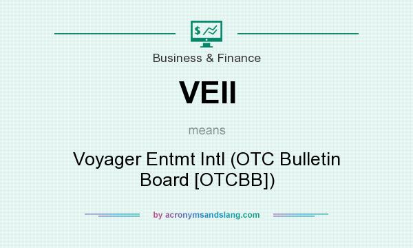 What does VEII mean? It stands for Voyager Entmt Intl (OTC Bulletin Board [OTCBB])